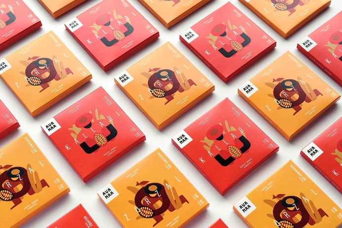 Packaging Design for Avanaa by Caserne "The typography layout follows an intuitive logic which allows the consumer to take notice of the o