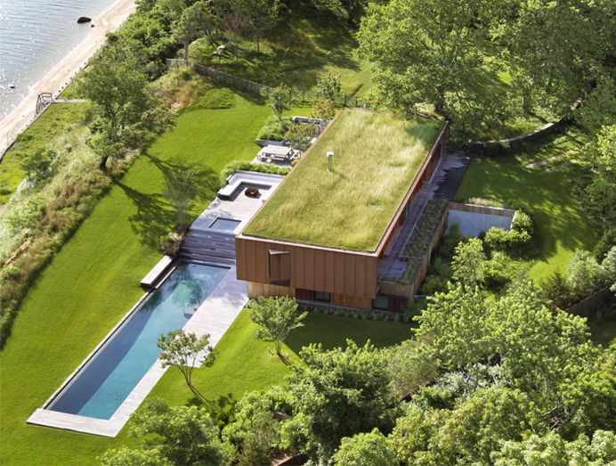 Spectacular Hampton Bays House Featuring Green Roof