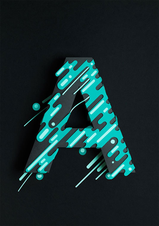 atype paper art #typography #paper #craft #paper craft