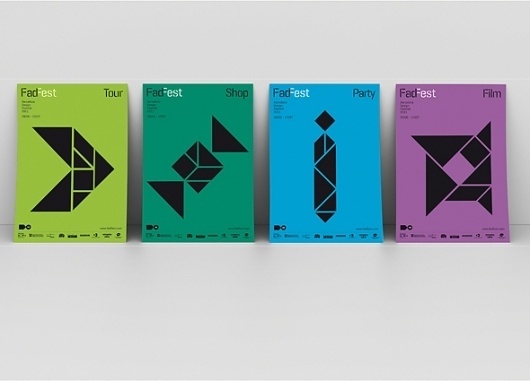 Work: FadFest_posters | Astrid Stavro #geometry #poster