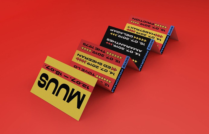 Muus Festival Identity Concept - Mindsparkle Mag Beautiful identity project designed by Fanny Papay for Muus Festival. #logo #packaging #identity #branding #design #color #photography #graphic #design #gallery #blog #project #mindsparkle #mag #beautiful #portfolio #designer