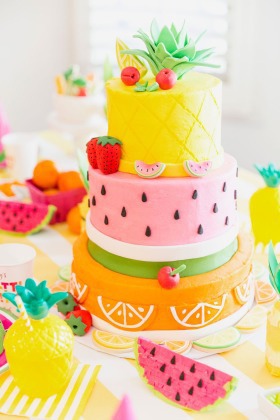 Two-tutti fruity Birthday Cake Photos