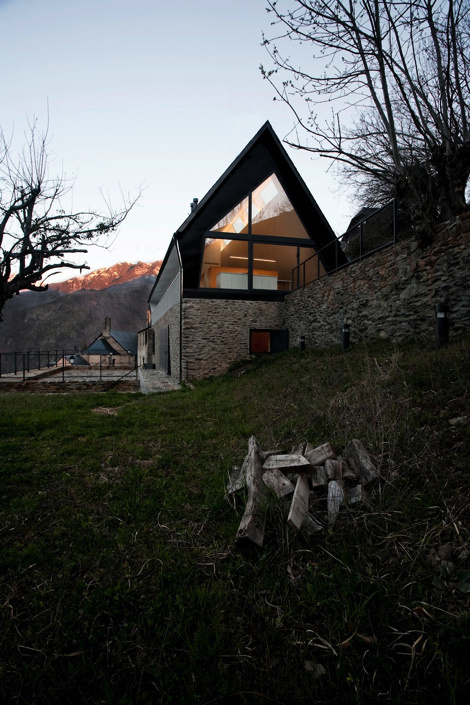 House at the Pyrenees #window #architecture #house #sky