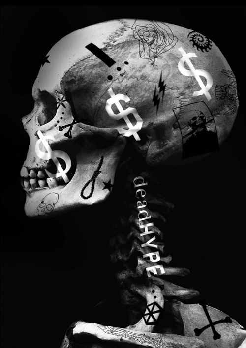 #deadhype #poster #graphic #artwork #skull #black #black and white