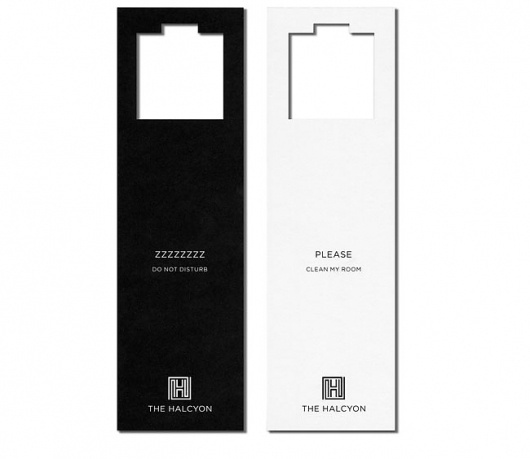 The Halcyon | Identity Designed #door #hanger