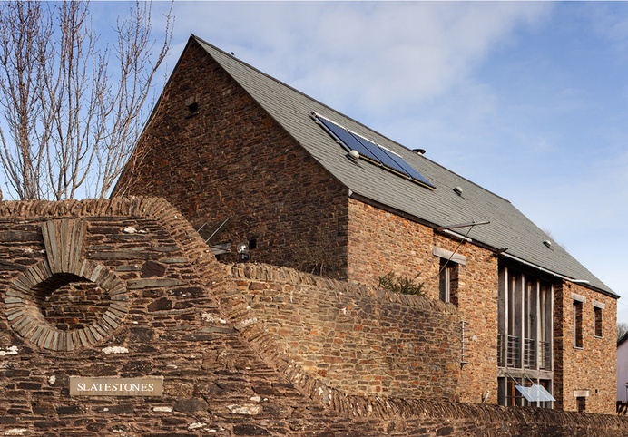 Traditional barn building with contemporary interiors