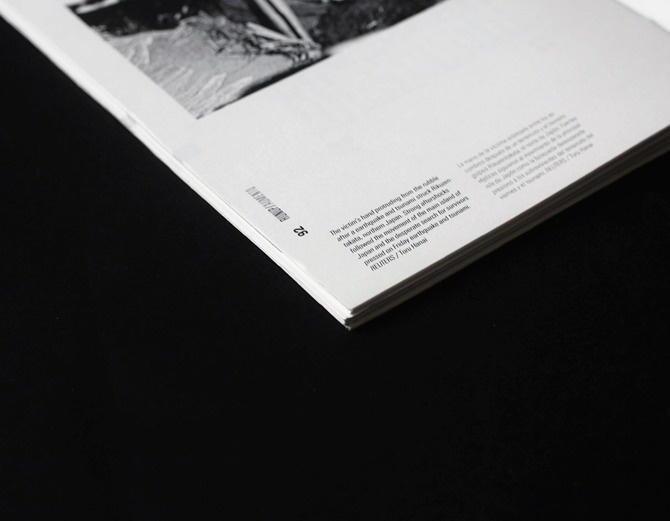 Book to record events during tsunami, Japan #japan #bood #typography #book #monochrome #layout #editorial #tsunami
