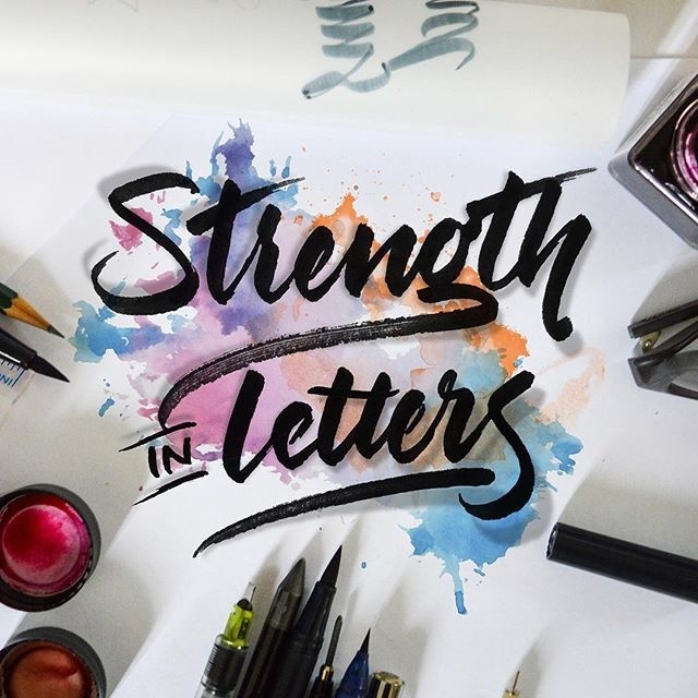 Strength in letters 💪 - - - #typespire #lettering #calligraphy #handlettering #typetopia #artoftype #ligaturecollective #strengthinletter