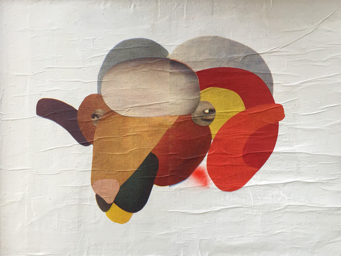 Poster for Meredith Music Festival by http://www.clemenshabicht.com/ and http://openseason.com.au/ #poster, #sheep,#collage, #illustration