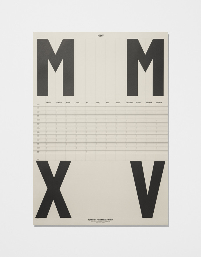 Calendar Poster 2015 — Ivory #print #calendar #graphic #design