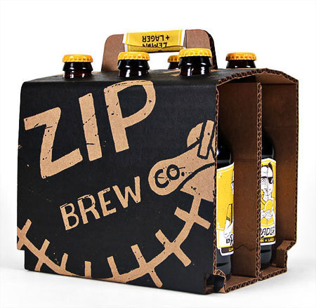Zip Brew Co. Packaging #beer #bottle #label #packaging