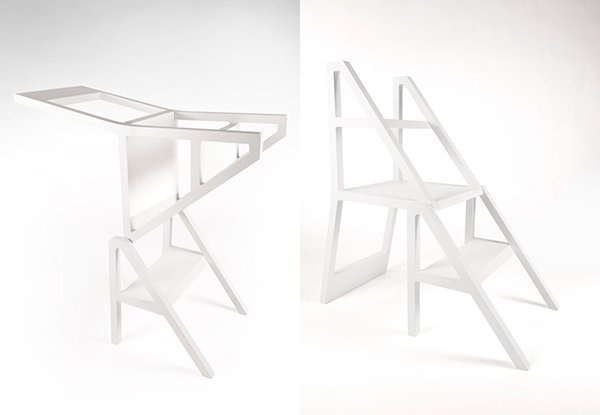 Designed to surprise, a chair and step ladder in one, is sure to impress you as well. #design #home #product #furniture #industrial