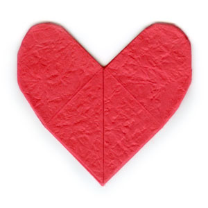 How to make a 2D origami heart (http://www.origami-make.org/howto-origami-heart.php)