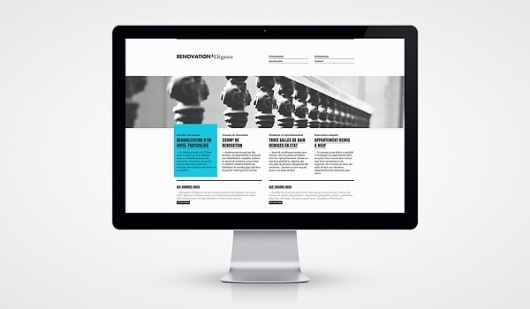 R&E on the Behance Network #white #design #blue #web #grey