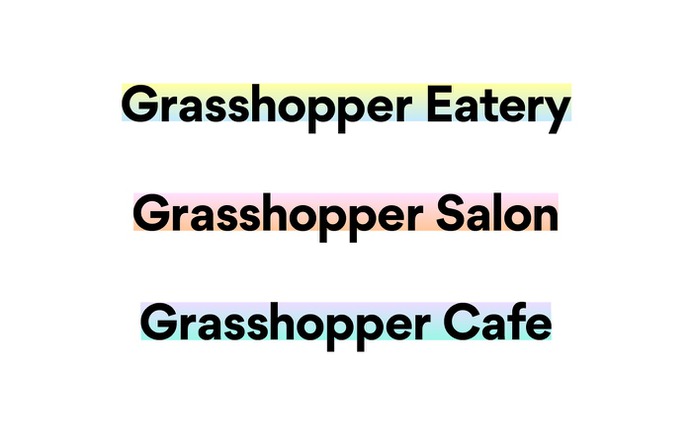 Visual Identity for Plant-based restaurant Grasshopper