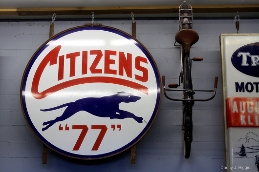 All sizes | Antique Archaeology. A Old Citizens 77 Sign & a Vintage Bicycle...IMG_9575 | Flickr - Photo Sharing! #signage #type