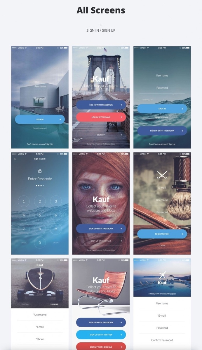 Kauf iOS UI Kit