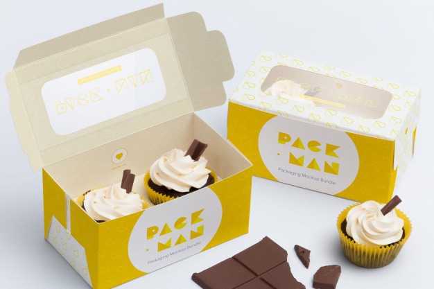 Packaging mock up design Premium Psd. See more inspiration related to Mockup, Design, Template, Box, Packaging, Web, Website, Cupcake, Mock up, Templates, Website template, Boxes, Mockups, Up, Cupcakes, Web template, Realistic, Real, Web templates, Mock ups, Mock and Ups on Freepik.