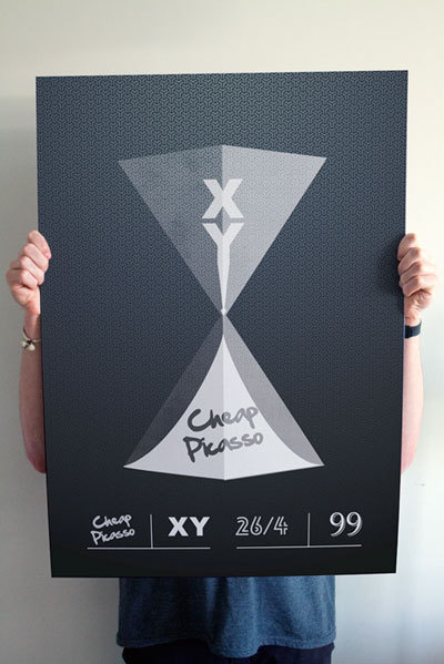 XY vs Cheap Picasso - Edinburgh #versus #print #hourglass #escher #sand #time #poster