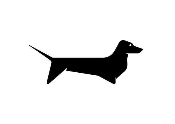 DESIGN — Portfolio of Ken Zakovich /// Duluth, Minnesota #illustrator #black #illustration #puppy #silhouette #dachshund #dog