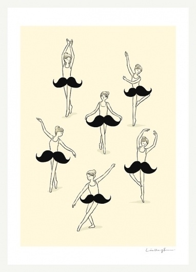 ö #ballerina #dance #mustache #illustration #art