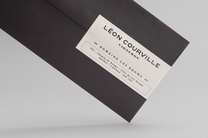 Léon Courville Vigneron, lg2 boutique, identity, envelope
