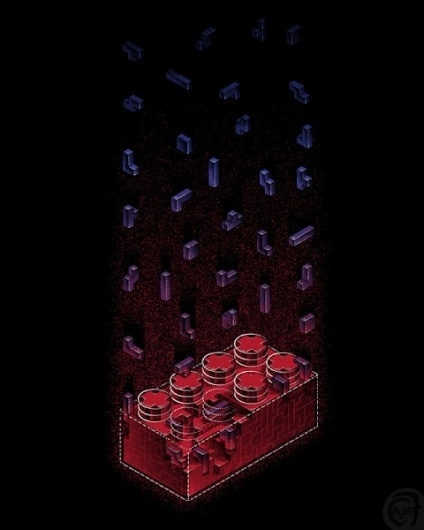 Mintees - Tees - #isometric #lego #tetris #illustration #game