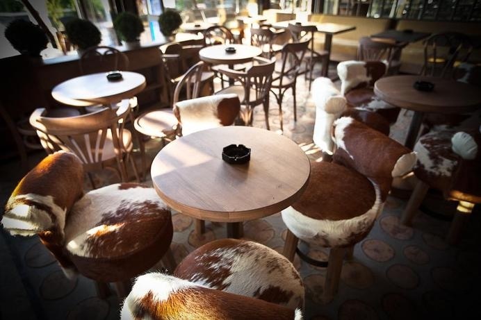 Moo Cafe #cozy #cafe #wood #animal #patterns