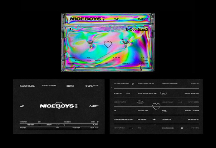 Print Concepts by Alycia Rainaud - NICEBOYS☺︎ ⏤ TAPE DESIGN​​​​​​​ CONCEPT TRACK → NICE BOYS BY TEMPOREX