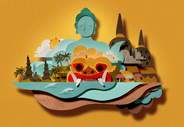 Bomboland / Colagene.com #buddha #zen #indonesia #dragon #temples #holidays #meditation #water