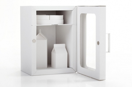 Cardboard Fridge - Cheese Wheel, Milk & Cream #got #milk #paper #cool