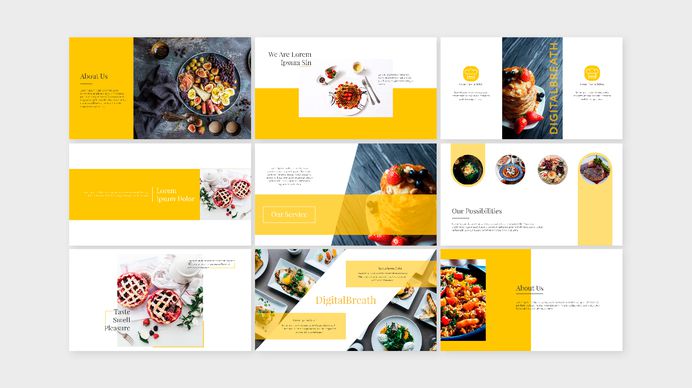 FOOD 1 - presentation templates, POWERPOINT + KEYNOTE on Behance