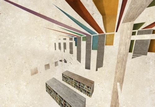 FLECK-TESSERACT, Public Library for St. Andrews, public reading... #architecture #library