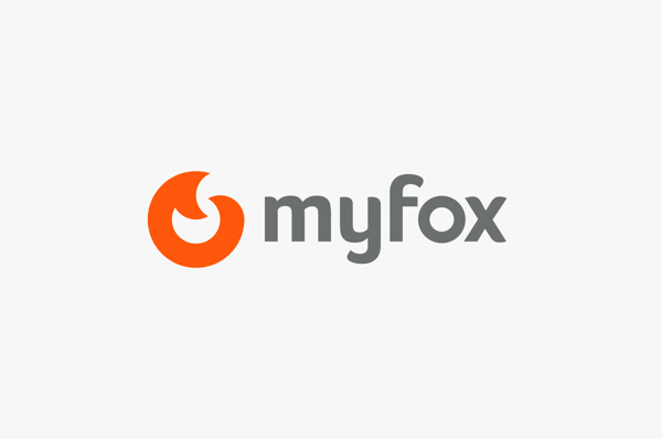 Circled fox logotype, simple & clean mark, myfox