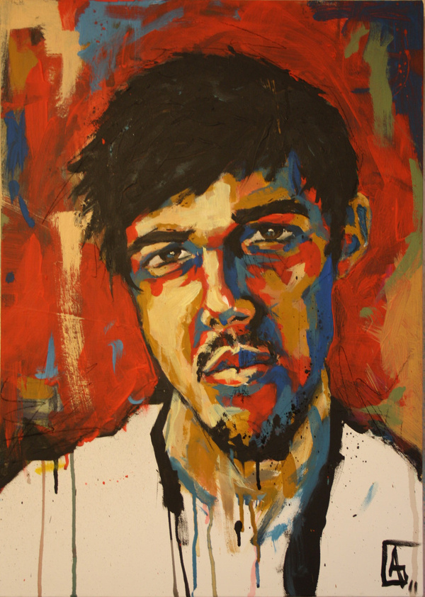 Selfportrait from Dez 2011 | art knock life #illustration #portrait #color #painting