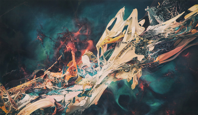 Monad Oil on linen, 213 x 365 cm. 2016