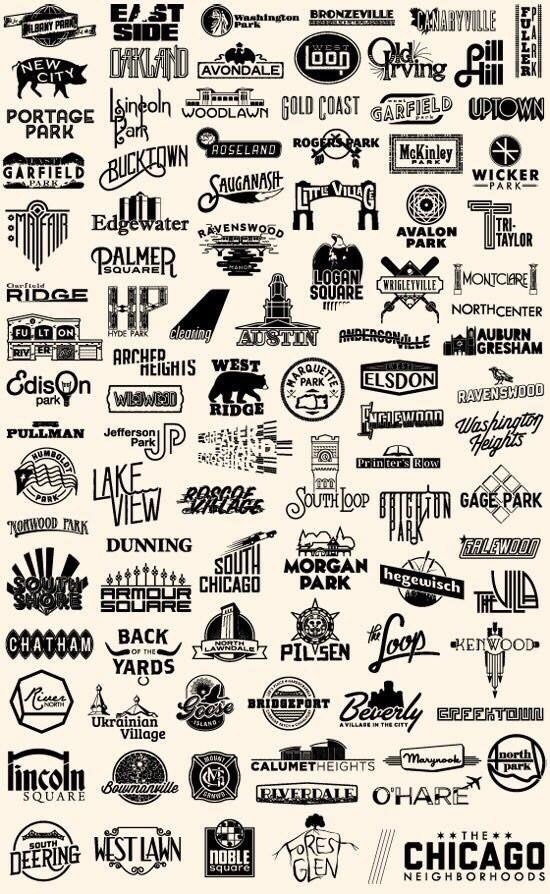 Chicago Neighborhood Logos - #branding #identity #logo