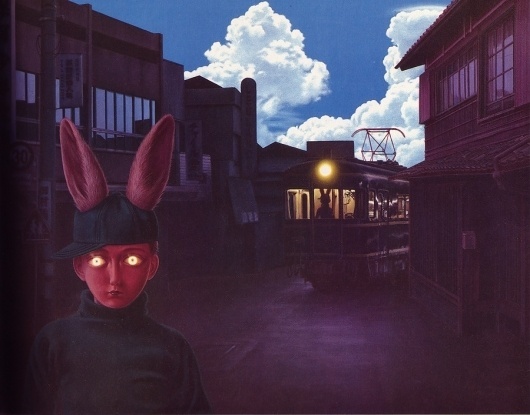 50 Watts #train #eyes #kid #rabit #cap #mutant #postcard #japan