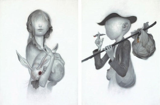 James Jean | Hare/Bindle #james #painting #harebindle #jean #oil