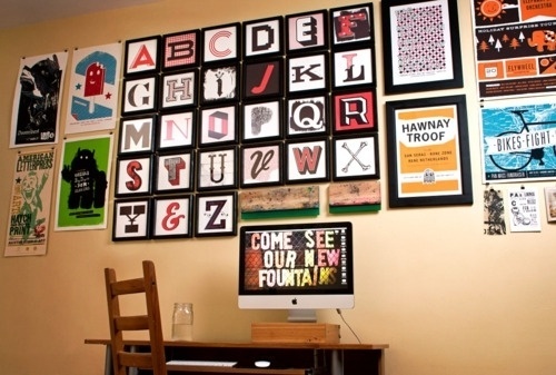 Typeverything.com - 945 letters: theÂ Found Letter... - Typeverything #alfabeto #type #alphabet #wall #canvas #tipos