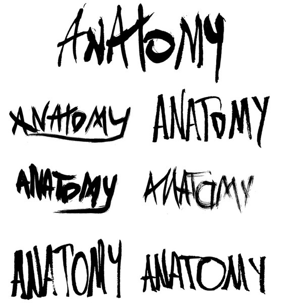 Anatomy -logo by w. #ink #handwriting #tomaszewski #anatomy #logo #handmade #type