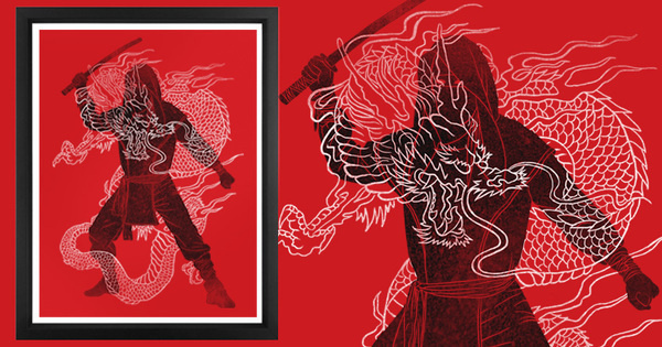 Spread the Love, Earn the 'Bucks! #dragon #white #katana #black #ninja #and