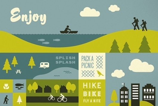 The Intertwine « Bureau of Betterment #outdoors #illustration #type #blue #green
