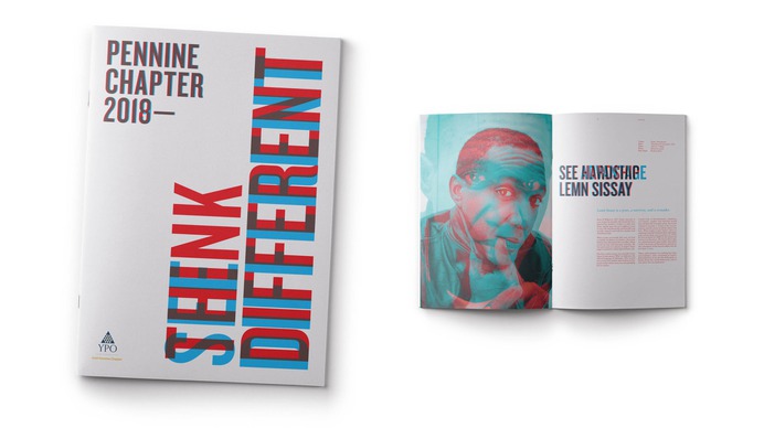 Editorial Design, Anaglyph, Typography, Bold, 3D