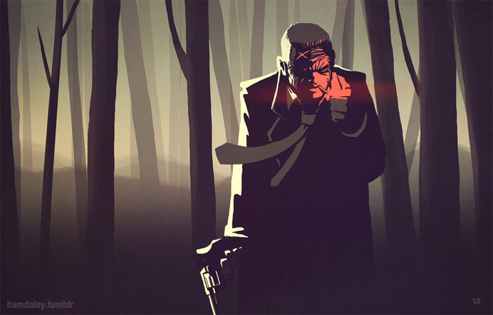 Hartigan from Sin City, drawn for the OzComics Drawing Challenge. #illustration #city #noir #sin