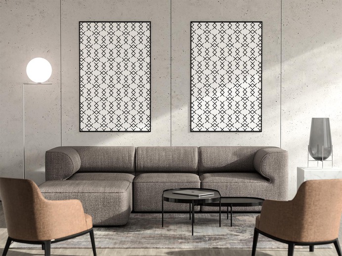Scandinavian Abstract Cross Line Pattern Wall Art Poster – Pikstok