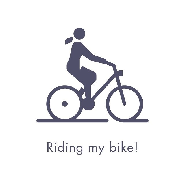 Riding my bike by Sascha Elmers #icon #icondesign #symbol #minimal #sport #cycle #bicycle #picto