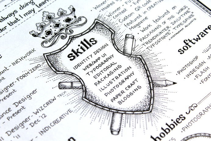 Resume- Skills #resume # lettering #typography