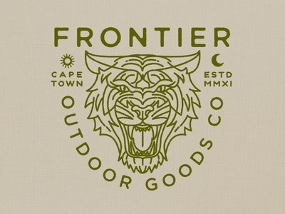 Frontier Outdoor Goods Co. #classic #orange #illustration #nature #tiger #animal