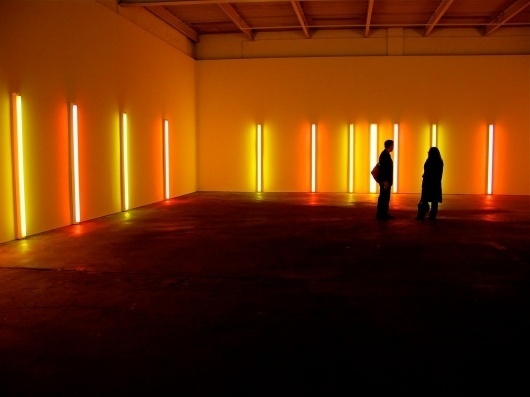 WE DARE SPEAK (A MOMENT ONLY): DAN FLAVIN #sculpture #fluorescent #lights #colour #light #flavin
